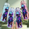 1PC Colorful Robot Helmet Character Pattern 750ml Color Plastic Sports Water Bottle Leakproof Flip Straw Lid Suitable for Sports Office Home Use