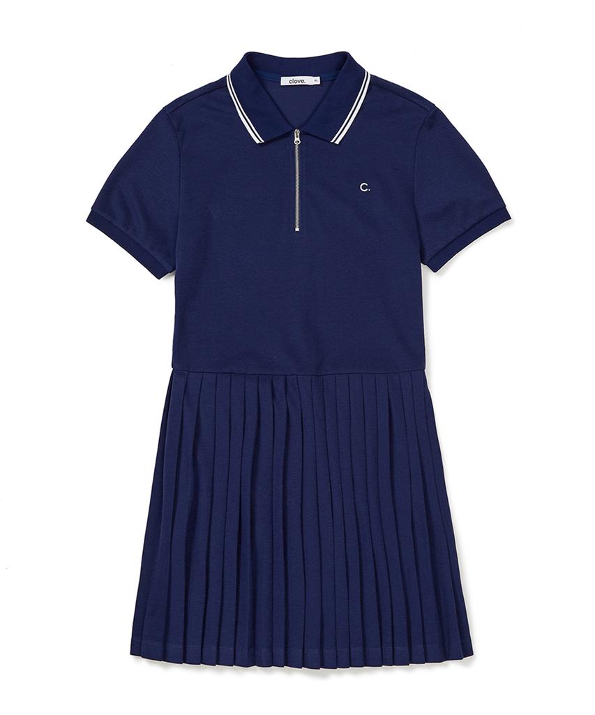 Clove [23Ss Clove] Tennis Pique One Piece (Navy)