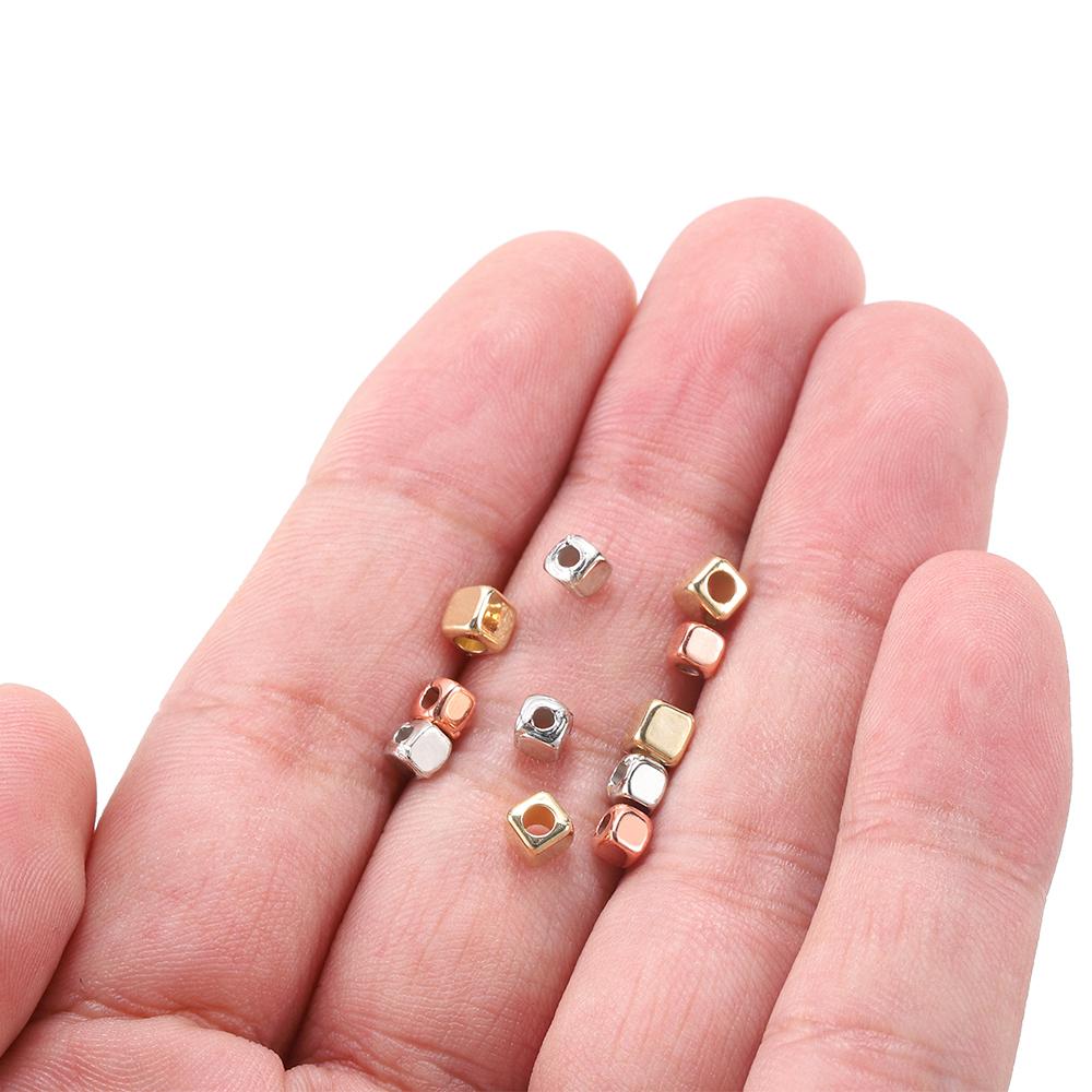 Acrylic CCB Plastic Square Cuboid Seed Beads Bulk Loose Spacer Beads For DIY Bracelet Findings Jewelry Making Supplies