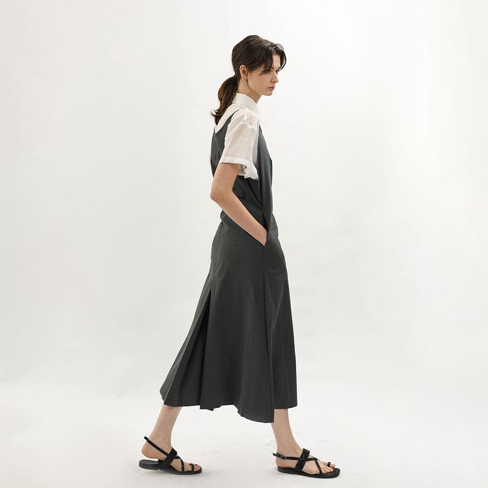 Wednesday Delight Wd_Minimal Sleeveless Flare Dress_2Color