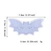 DIY Shiny Halloween Bat Keychain Silicone Mold with Hole for DIY Luggage Tag Resin Casting Mold Trinket Earring Pendant