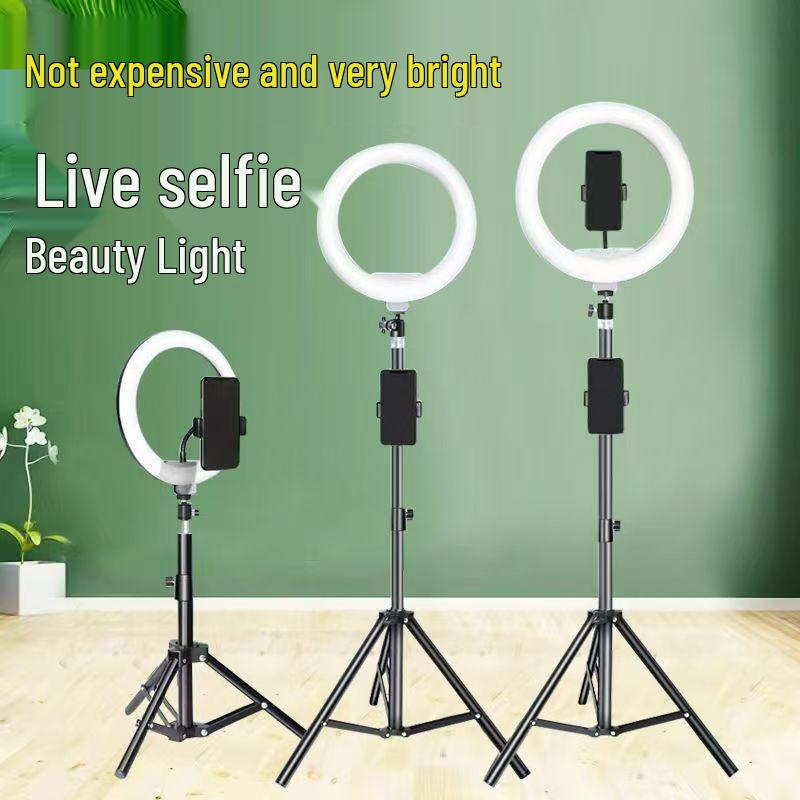 2025 Selfie-Stick-Stativ mit integriertem Fülllicht für mobile Live-Übertragungen