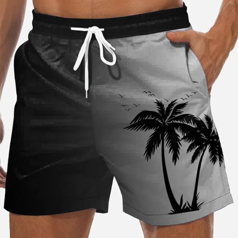 

Мужские свободные пляжные шорты на шнурке, быстросохнущие шорты из кокосовой пальмы для лета, женские и мужские повседневные спортивные шорты с 3D-принтом 6XL