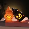 Castle Shape Halloween Light Pumpkin Lantern, Handheld Glowing Jack O Lantern Party Table Centerpiece for Kids, Spooky Decoration Prop, Night