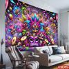 2D Carnaval Party Backdrop Vibrant Feather Mask Photo Booth Background