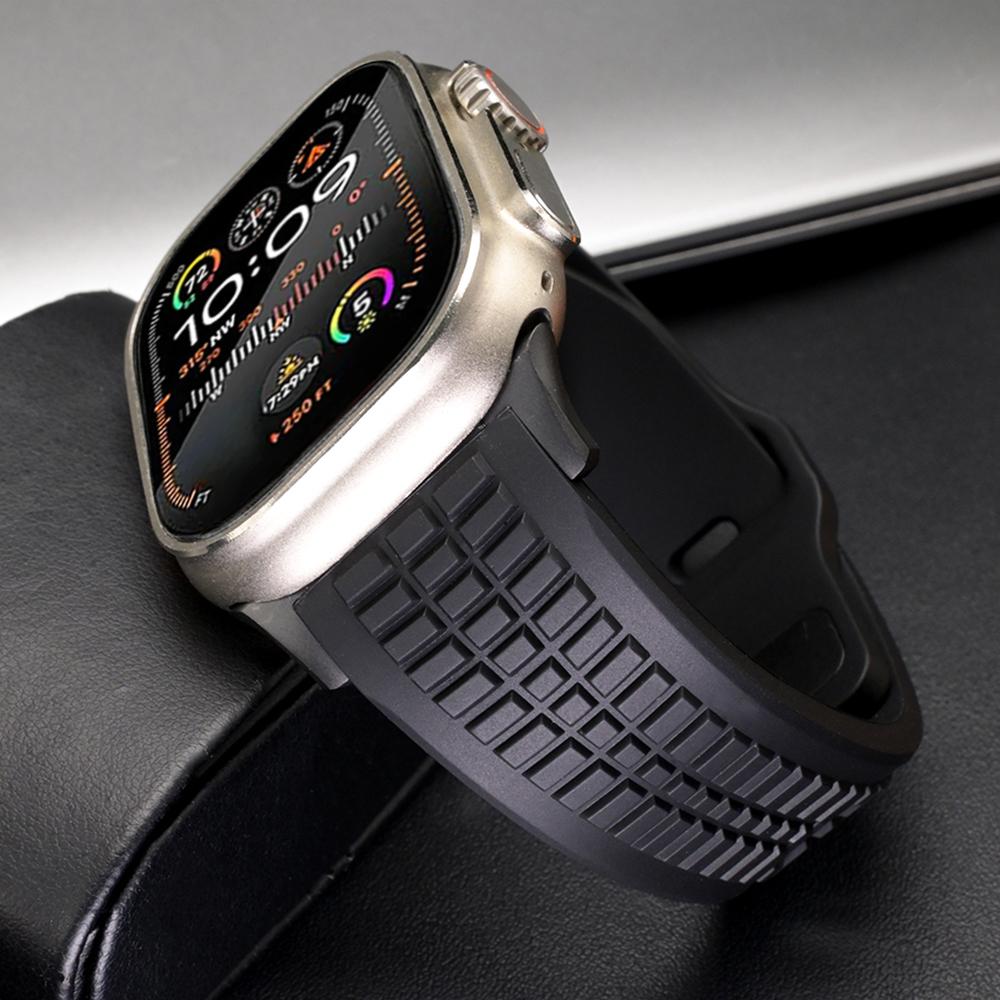 Ultra Silicone Band for Apple Watch Ultra 3 2 Series 11 10 9 8 7 Se 6 Man Sports Strap for Iwatch 49mm 46mm 44mm 45mm Adjustable
