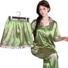 2026 Women's Ice Silk Summer Pajama Set - Short Sleeve, Three-Piece, Elegant, High-Quality, Cool, and Comfortable.