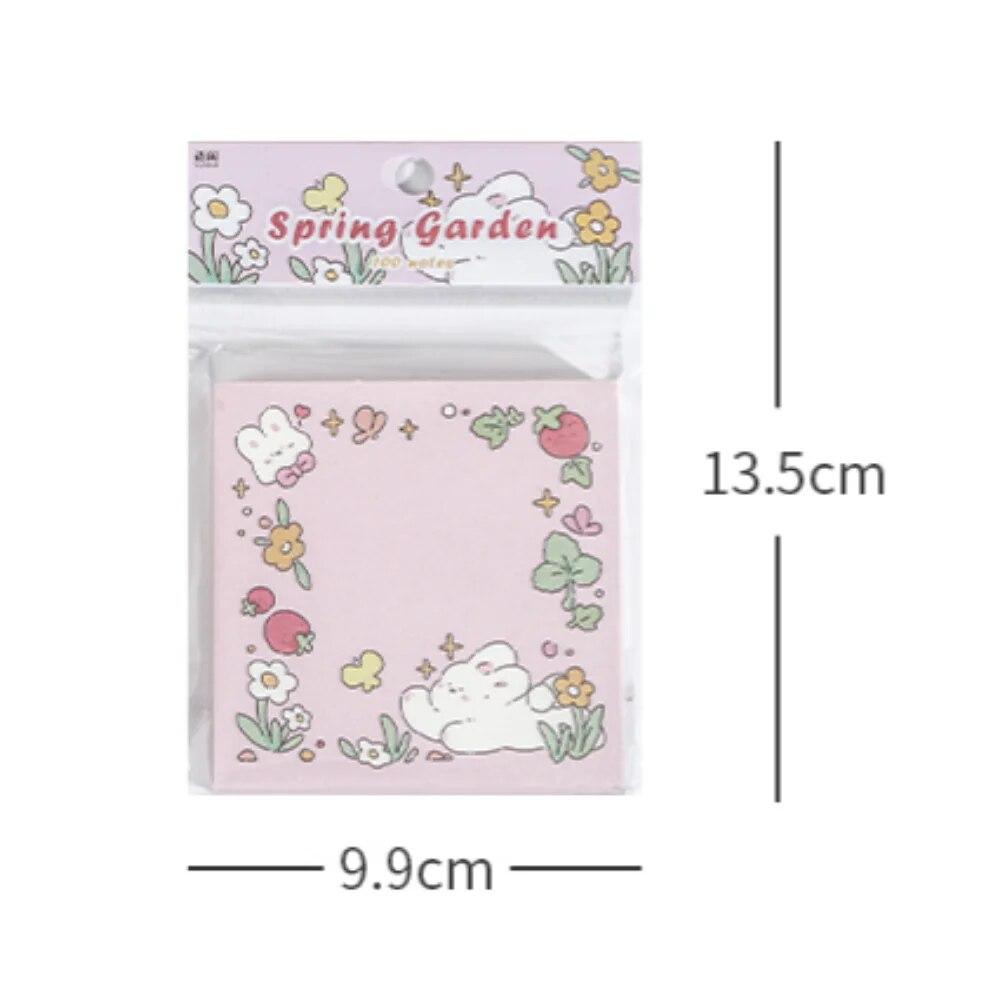 Buy Square Memo Pad Ins Fresh Artistic Flower Handbook Decoration ...