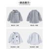 Kids Boys Long Sleeve Striped Embroidery Casual Children Shirt Spring Autumn Top