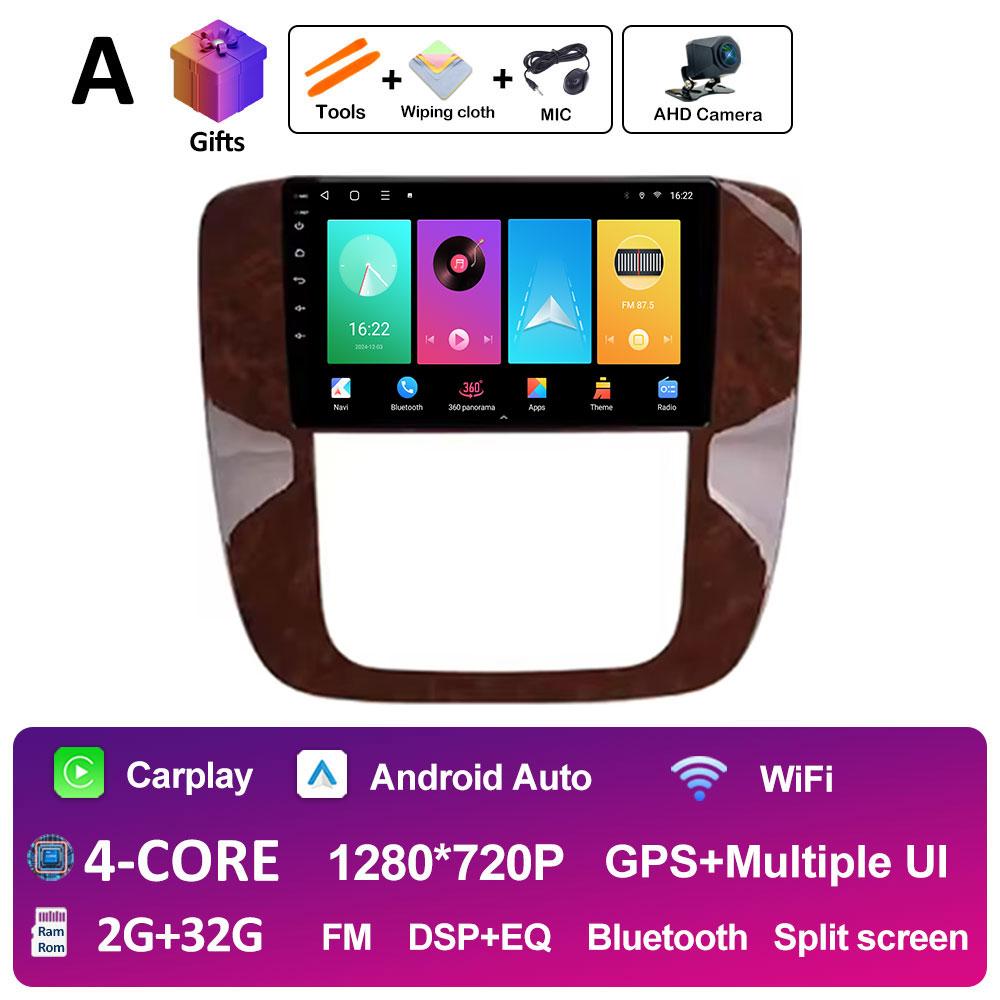 Android 14 For GMC Yukon Chevrolet Tahoe Suburban 2008 2009 2010 2011 2012 Wireless Carplay DSP Stereo Android OS BT Accessories