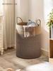 Grand Panier à Linge en Corde de Coton Tissée à la Main Panier de Rangement Ménager pour Jouets Sales Vêtements Épicerie pour Organiser le Panier à Linge
