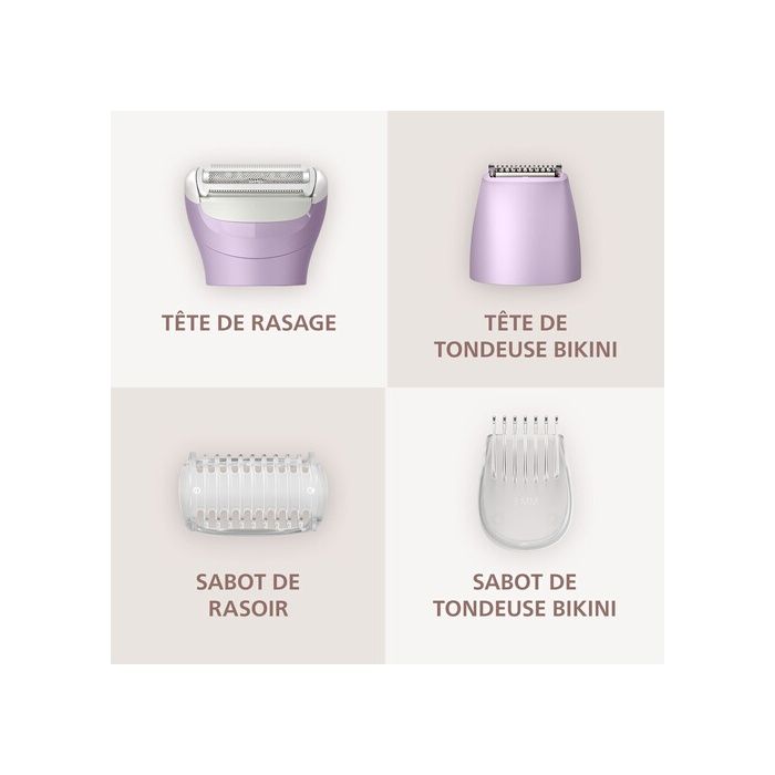 Rasoir électrique pour femmes - PHILIPS - BRL138/00 - Rechargeable - Hypoallergénique - 80 min d'autonomie