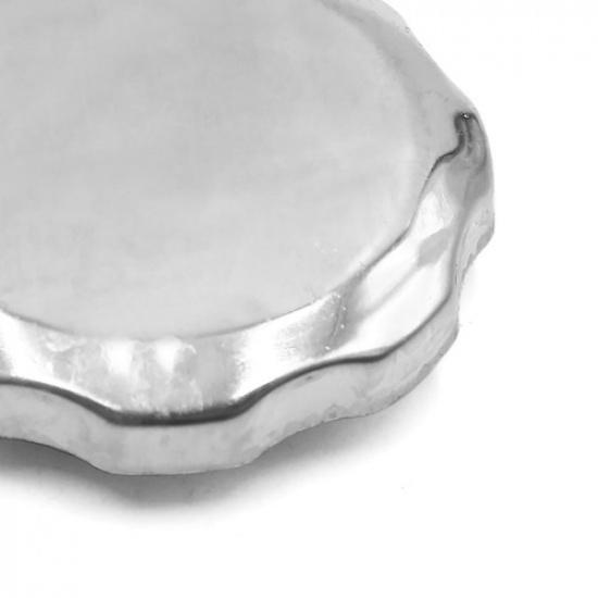 Universal Silver Tone Motorcycle Scooter Fuel Tank Gas Cap Cover Protector