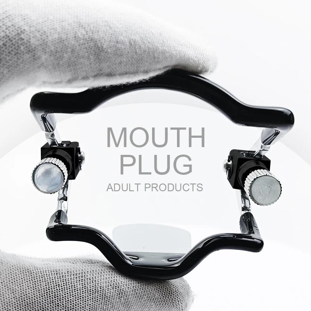 Oral Sex Bondage Mouth Plug Reusable Adult Sex Toys Adjustable Mouth Plug Slave Deep Throat Restraint Adult Sexual Products