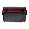 Gucci Borsa a tracolla pettorale in tela Web e pelle a righe con logo vintage da uomo Nera 598113-K5RLN-1095