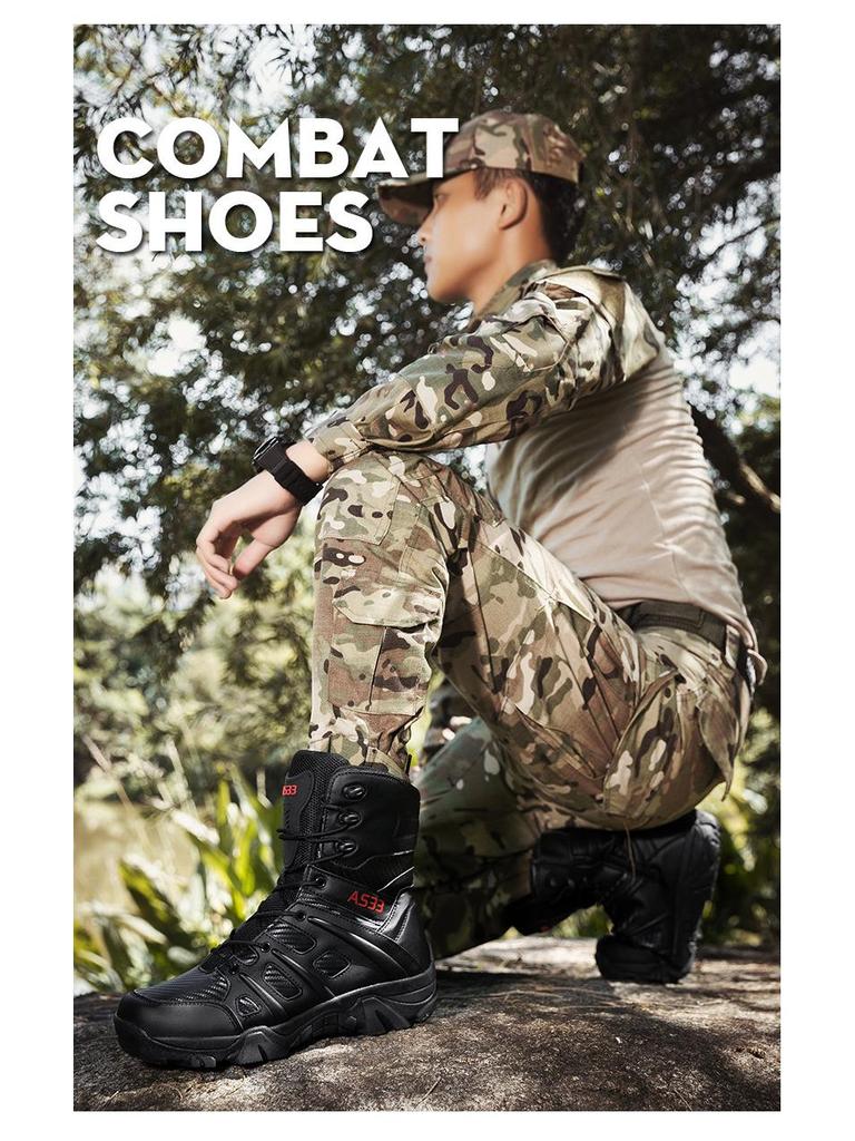 Men's High-Top Desert Combat Boots - Four Seasons Outdoor Hiking & Mountaineering Footwear