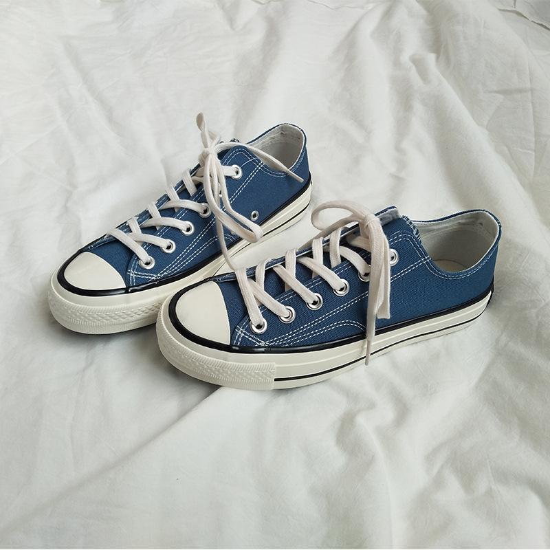 

Холщовые туфли женские кроссовки Харадзюку дымчато-голубые 18 44