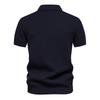 New Summer Textured Ribbed Knit Polo Shirt for Men Short Sleeve Breathable and Cool Mens Polo Shirts