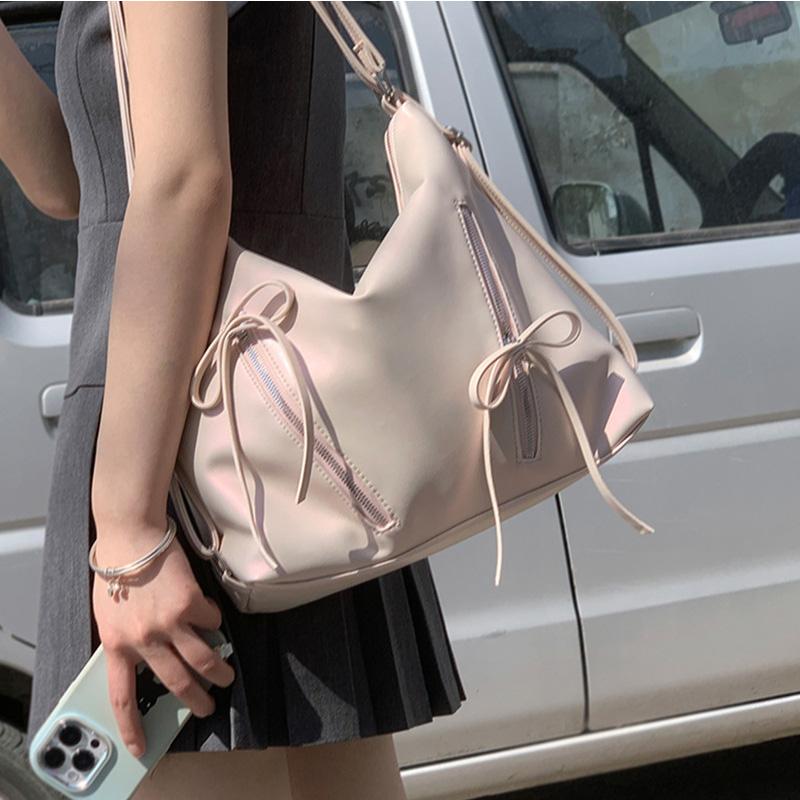Silver Small Bow Pu Leather Shoulder Bags for Women 2026 Summer Trend Designer Fashi Handbags and Purses Trend Crossbody Bag