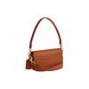 Coach Harley 23 Solid Color Flap Hardware Buckle Closure Leather Saddle Bag Women Handbags Brown CM702-B4BAR