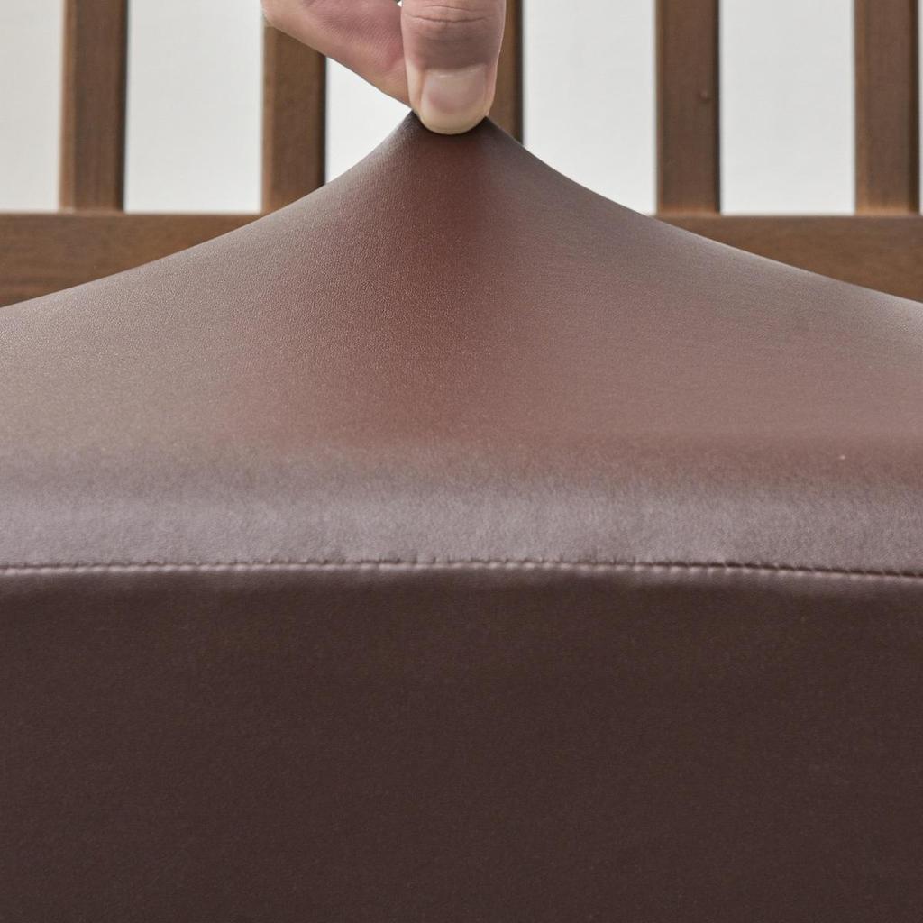 PU Waterproof Buckle Leather Seat Cover for Dining Chairs - Home and Hotel Use, Square Cushion Design