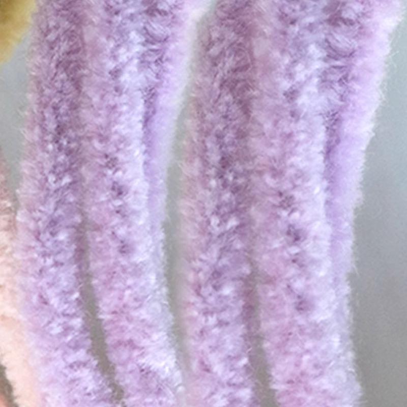 Chibi Maruko-chan Colorful 6mm Wool Chenille Stems for DIY Dragon Doll & Bouquet Crafting