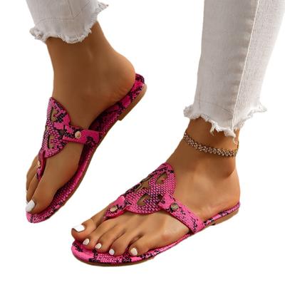 Letnie sandały na płaskim obcasie damskie buty wycięte kapcie damskie buty w stylu casual klapki japonki stringi slajdy plażowe