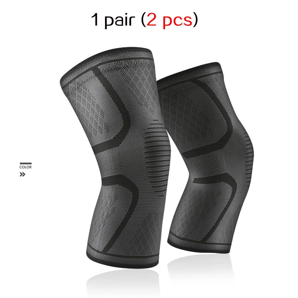 1 Pair Elastic Nylon Knee Pads Fitness Guard Gear Athletic Kneepad Patella Brace Support for Basketball Volleyball