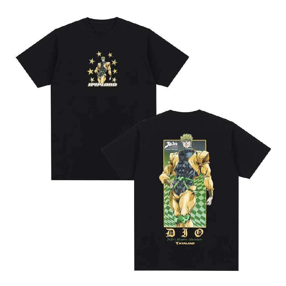 

Anime JoJo Bizarre Adventure Dio Brando Manga T-shirts Men s Women Clothing Summer Casual Short Sleeves T Shirts Streetwear S чёрный