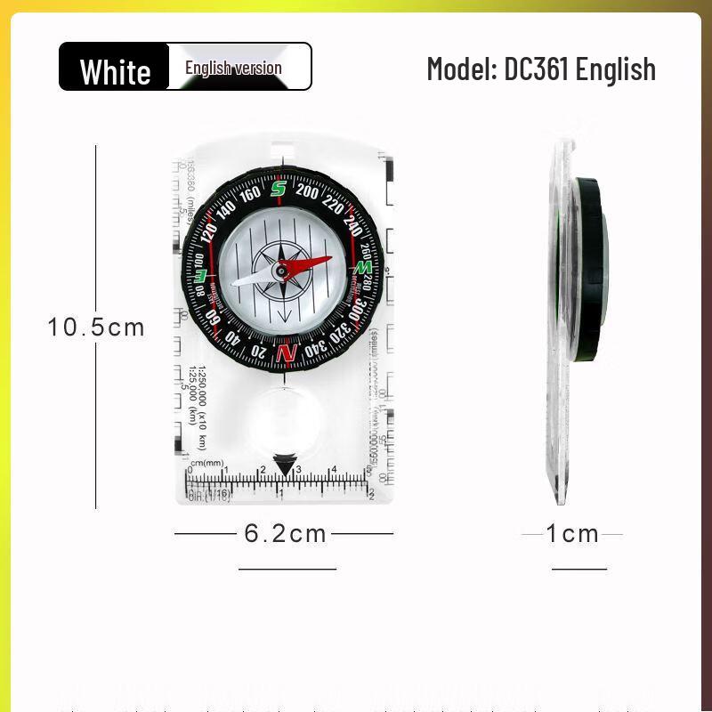 Linpan DC361 Outdoor Multi-function Compass with Map Ruler (5-pack)