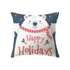 Christmas Theme Cute Santa Claus Print Pattern Cushion Cover Home Living Room Sofa Decoration Pillow Pillow Cover