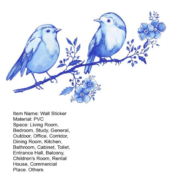 Kleine Vögel auf Baumästen Wandaufkleber Abnehmbarer Vogel-Wandsticker Abziehen und Aufkleben Kunst-Wandbilder für Jungen Mädchen Kinder