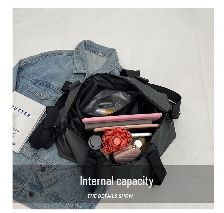 Women's Short Trip Portable Handbag: Large Capacity Korean Style Sports & Fitness Luggage Bag