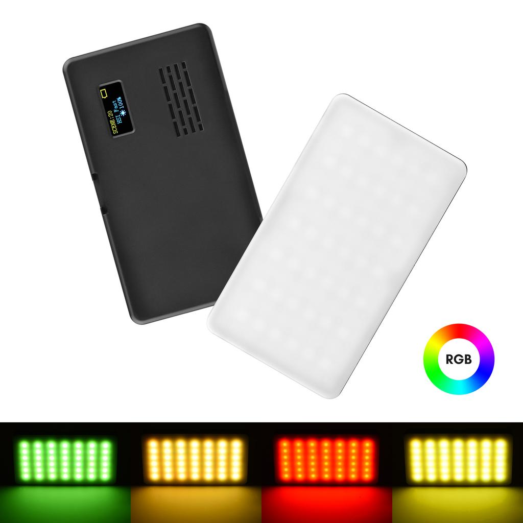 Taschen-RGB-Videoleuchte, LED-Fülllicht, 2500 K, 9000 K, dimmbar, 20 Lichteffekte, eingebauter Akku