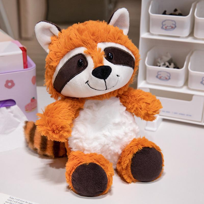 Plüsch Waschbär und Fuchs Tier Spielzeug mit PP Baumwolle für Kinder Geschenk und Schlafzimmer Dekoration