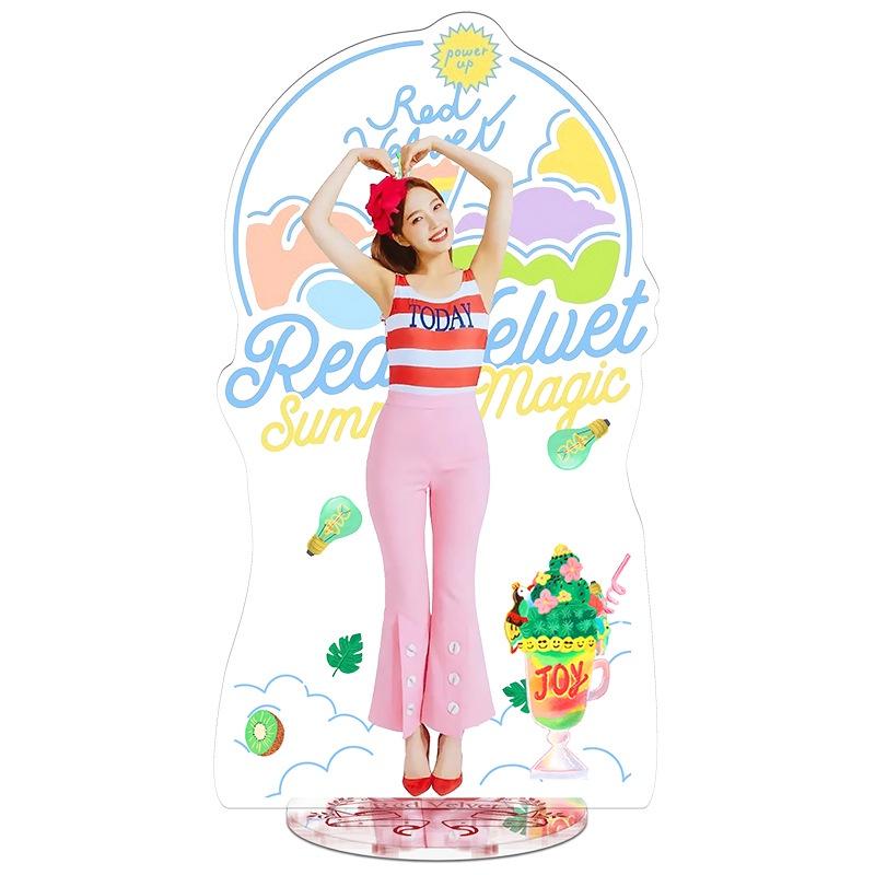 Exquisite Red Velvet Acrylic Standee Featuring Yeri Irene For Elegant Table Decor