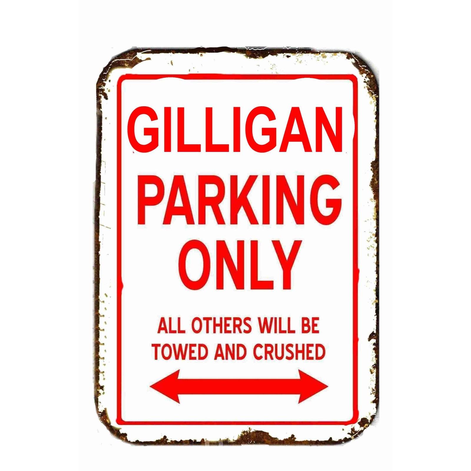 

Vintage Gilligan Parking Only Sign HeavyDuty Metal Tin Garage Driveway for Man Cave or Parking Lot Decoration Funny Priv 20x30cm（7.8x11.8inch）