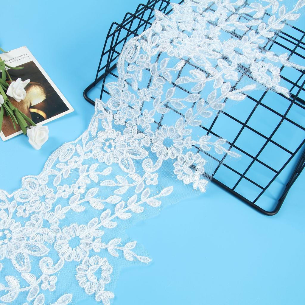 17Cm Mao Mao Rope Car Bone Lace Lace Sequins Bridal Accessories Wedding Dress Veil Wristwatch Accessories