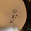 Pearl Drop Earrings for Women Girl Bridal Alloy Earrings Reflective Pearl Earrings Irregular Earrings Jewelry Decoration