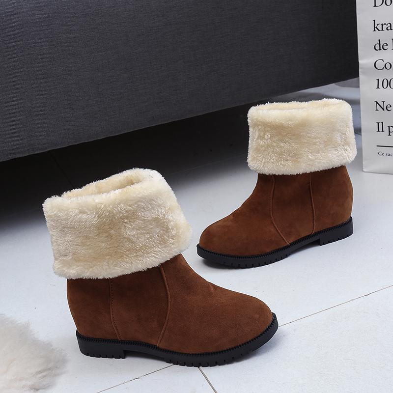 Winter Retro Plush Nubuck Martin Woman Snow Boots Platform Slip-On Large Size Spring Women Shoes Winter Retro Plush Nubuck Martin Woman Snow Boots Platform Slip-On Large Size Spring Women Shoes