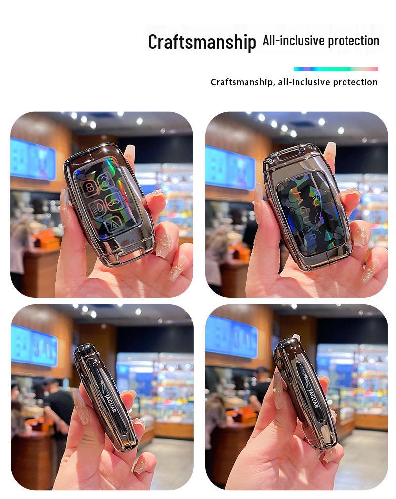 Jaguar XFL/XEL/XJL Key Cover: Iridescent Metal, High-End Buckle, F-Pace & F-Type Compatibility