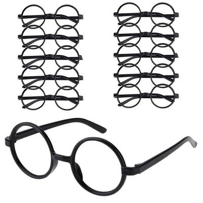 10ks Harry Potter Brýle Kulatý Rám Brýle Bez Skel Halloweenské Kostýmy Harry-potters Cosplay Rekvizity Party Dekorace Potřeby