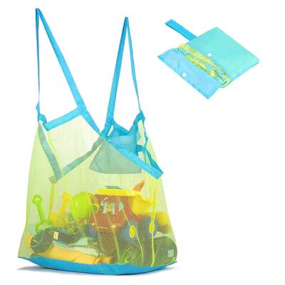 Saco de Malha Portátil para Areia Infantil Sacos de Armazenamento de Brinquedos para Crianças Grande Bolsa de Praia para Natação Roupas Armazenamento de Brinquedos Mochila para Diversos