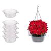 5Pcs Clear Round Plastic Hanging Plant Tray With Built-In Hook Drip Base For Indoor & Outdoor Hanging Baskets 8In 10In 12In