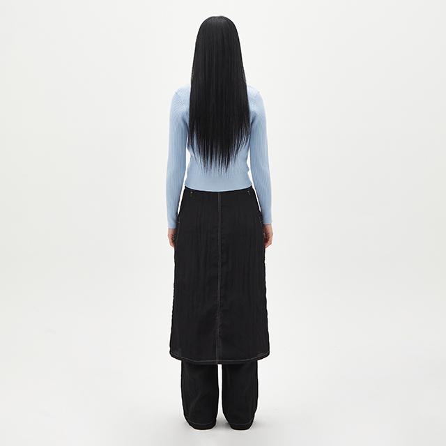 LAP Skirt Layered Stitch Contrast Pants Ar1Wp262