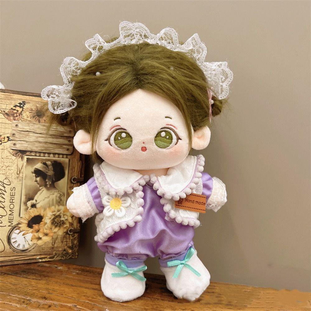 20CM Doll Dress Suit Multicolor Doll Cap Dress Gift Miniature Clothes  Cotton Stuffed Doll