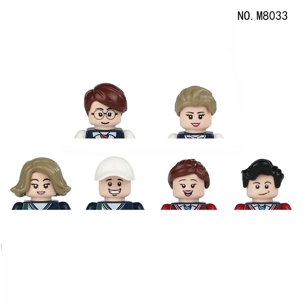 Non-Toxic City Characters Action Figures Building Blocks Policeman Teacher Fireman Occupation Mini Figurine Dolls Bricks Set Children Toys