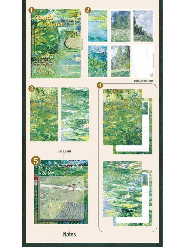 Oil Painting Journal Gift Set: Notepad, Diary, Notebook for Girls & Graduation Souvenir