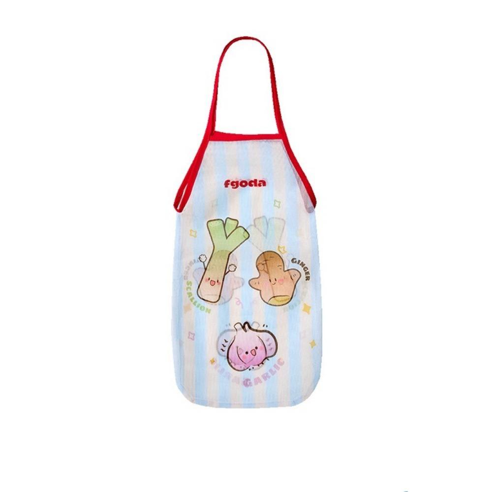 Breathable Kitchen Hanging Bag Cartoon Storage Mesh Bag  Ginger Garlic Potatoes Onions