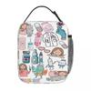Ballerina Cappuccino Meal Tote Aesthetic Lunch Box For Child Picnic Compact Cooler Bag Graphic Thermal Lunch Bags